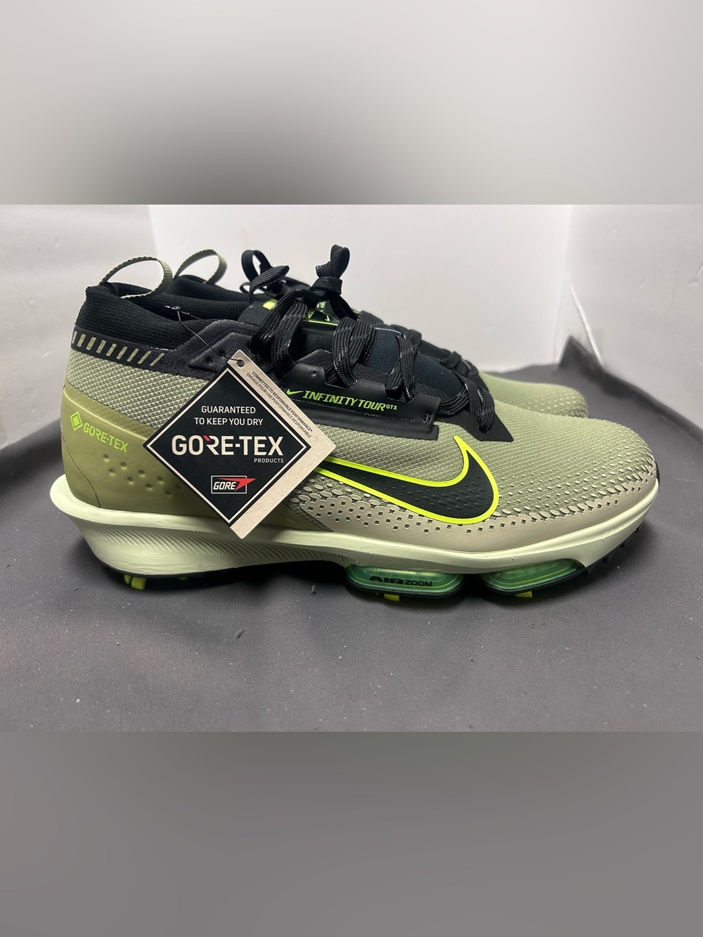 Nike Infinity Tour GTX Shoes Mens Green GORE-TEX Golf Spiked FV4897-300